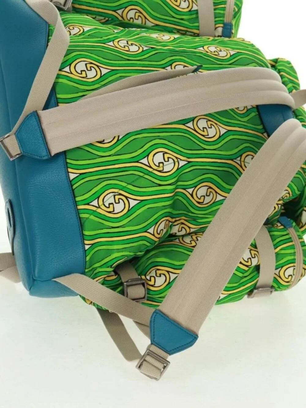 GUCCI The North Face Backpack Nylon Green Silver 650294 Auth 170794SAM